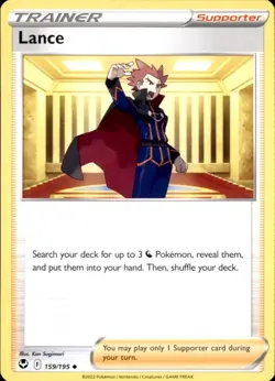 Lance 159/195 : Uncommon Card : SWSH-12 Silver Tempest : Pokemon TCG - Image 1