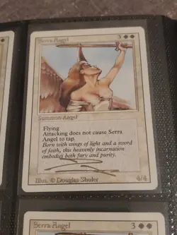 GOLD SIGNED NM/MT Serra Angel Revised Edition MTG magic Card Douglas Shuler - Image 1