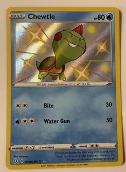 Chewtle SV028/SV122 Shining Fates: Shiny Vault Baby Shiny Holo Pokemon Card NM - Image 1