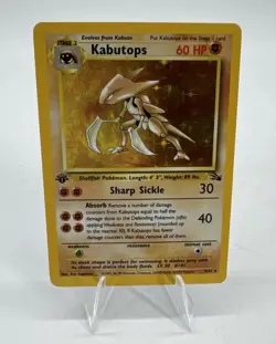 Pokemon Kabutops 1st Edition Holo Fossil Set 9/62 Vintage 1st Gen Rocket Card - Image 1