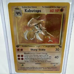 Pokemon Kabutops 1st Edition Holo Fossil Set 9/62 Vintage 1st Gen Rocket Card - Image 5