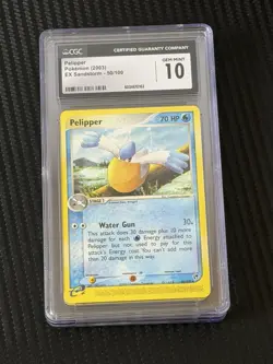 CGC 10 - 2003 EX Sandstorm Pelipper 50/100 Pokemon Card Gem Mint Low Pop - Image 1