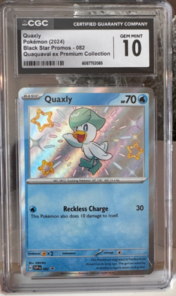 Quaxly 082 Black Star Promo Paldean Fates – CGC 10 GEM MINT Pokemon Card - Image 1