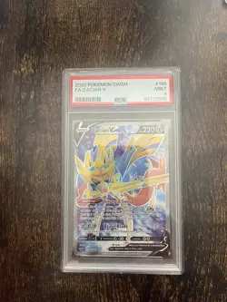 Zacian V Full Art PSA 9 MINT 2020 Sword & Shield #195 Pokemon TCG Card - Image 1