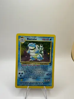 Pokemon Blastoise Base Set 2 Holo Rare Card 2/130 English 100 LP SWIRL!!! - Image 3