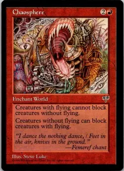 MTG Magic The Gathering Mirage Chaosphere Played See Scan D - Image 1