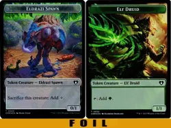 ELDRAZI SPAWN \ ELF DRUID TOKEN ** FOIL ** #02/32 - Commander Masters - NM MTG - Image 1