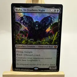 MTG Maha, Its Feathers Night Foil Bloomburrow Promo Pack NM - Image 1