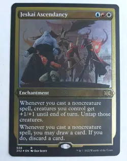 MTG JESKAI ASCENDANCY FOIL ETCHED 508 2X2 RARE NM/MINT BP - Image 1