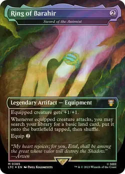 MTG SWORD OF THE ANIMIST (RING OF BARAHIR) SURGE FOIL The Lord of the Rings NM - Image 1