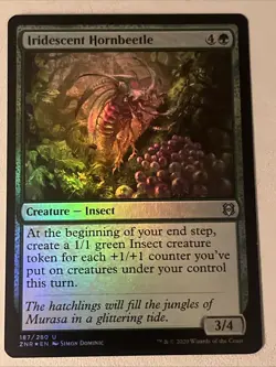Iridescent Hornbeetle (U) (Foil) MTG Zendikar Rising ZNR - Image 1