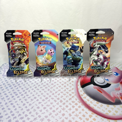 Cosmic Eclipse Sleeved Booster Pack Full Art Set Pokemon TCG Sun & Moon - Image 1
