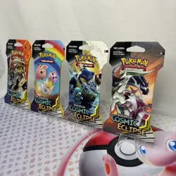 Cosmic Eclipse Sleeved Booster Pack Full Art Set Pokemon TCG Sun & Moon - Image 3