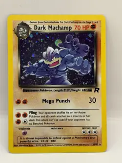 Pokemon TCG – Dark Machamp LP Holo 10/82 | Team Rocket (Vintage) - Image 1