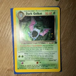 Dark Golbat Team Rocket 7/82 Holo Rare Vintage Pokemon WOTC - LP - Image 1