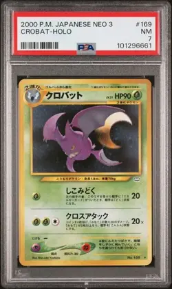 2000 PSA 7 Crobat #169 Holo Rare Pokemon TCG Japanese Neo 3 Vintage - Image 1