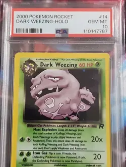 2000 Pokemon Rocket Dark Weezing #14 Holo PSA 10 - Image 2