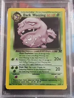 2000 Pokemon Rocket Dark Weezing #14 Holo PSA 10 - Image 3
