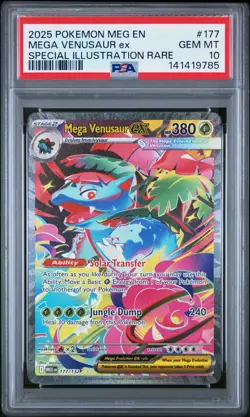 2025 POKEMON MEG EN-MEGA EVOLUTION #177 MEGA VENUSAUR EX PSA 10 - Image 1