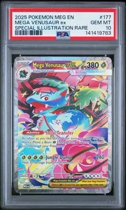 2025 POKEMON MEG EN-MEGA EVOLUTION #177 MEGA VENUSAUR EX PSA 10 - Image 1