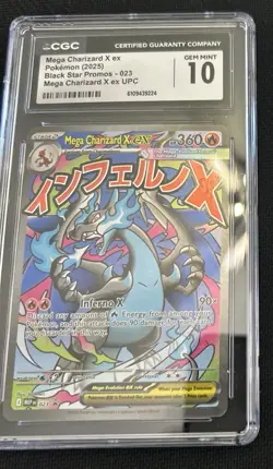 🔥🔥 CGC 10 Pokemon Mega Charizard X Ex Ultra UPC Black Star Promos #023 - Image 1