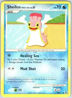 Shellos West Sea 80/111 Common Rising Rivals Pokemon NM - Image 1