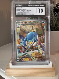 Quaxwell IR 207/193 Paldea Evolved Pokemon – CGC 10 GEM MINT Illustration Rare - Image 1