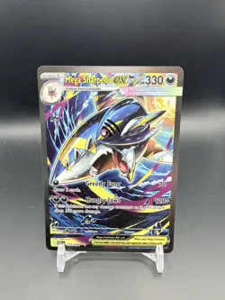Mega Sharpedo ex 127/094 Special Illustration SIR Pokemon Phantasmal Flames NM - Image 1