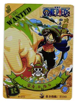 MONKEY D LUFFY R R-015 HOLO FOIL ONE PIECE Anime TCG CCG Collectible Card - Image 1