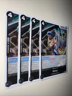 4x Playset OP10-086 Shiryu R Playset - One Piece TCG - Royal Blood English - Image 2