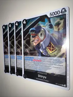4x Playset OP10-086 Shiryu R Playset - One Piece TCG - Royal Blood English - Image 3