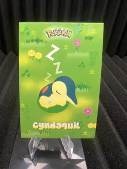 Sleeping Cyndaquil - Cracked Ice Holo- Card Database Attacks 2 - Pokemon NM - Image 1