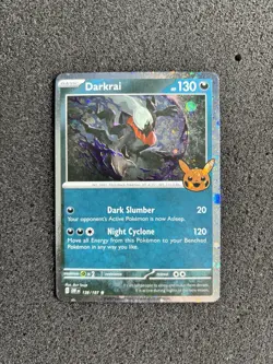 Pokemon TCG Darkrai 136/197 Halloween Trick Or Trade 2023 Cosmos Holo Rare Card - Image 2
