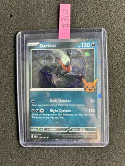 Pokemon TCG Darkrai 136/197 Halloween Trick Or Trade 2023 Cosmos Holo Rare Card - Image 4