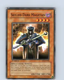 Yu-Gi-Oh TCG Skilled Dark Magician SD6-EN006 1st Edition Common Card MP-LP - Image 1