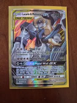 Lucario & Melmetal GX 120/234 Sun & Moon Rare Pokemon Card 🔥 - Image 1