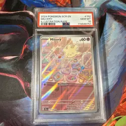 Pokemon Card PSA 10 Milcery 152/142 Stellar Crown Illustration Rare IR 2024 - Image 1