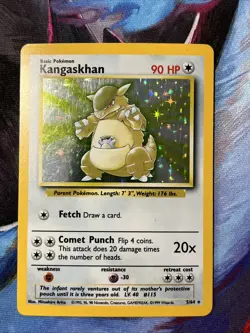 Pokemon TCG Kangaskhan Jungle 5/64 Holo Unlimited Holo Rare MISPRINT NO SYMBOL - Image 1