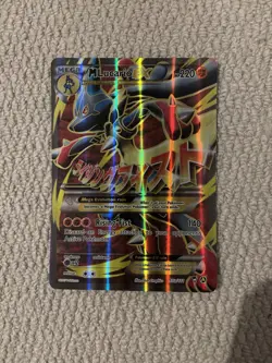 Pokemon TCG M Lucario EX Pokemon Promos 55a/111 JUMBO LP - Image 1