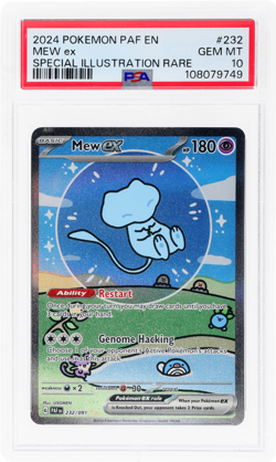 2024 Pokemon SV Paldean Fates Mew Ex Special Illustration Rare #232 PSA 10 - Image 1