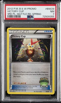 2012 POKEMON B&W PROMO 3RD PLACE-BATTLE ROAD SPRING #BW29 VICTORY CUP PSA 7 - Image 1