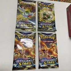 POKEMON BRILLIANT STARS BOOSTER PACK SEALED x4 - Image 2