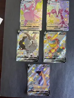 Set Of 5 Shining Fates V And VMax Pokemon TCG Cards Holo Nm Lapras V Toxtricity - Image 1