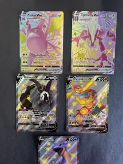 Set Of 5 Shining Fates V And VMax Pokemon TCG Cards Holo Nm Lapras V Toxtricity - Image 2