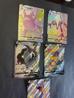 Set Of 5 Shining Fates V And VMax Pokemon TCG Cards Holo Nm Lapras V Toxtricity - Image 3