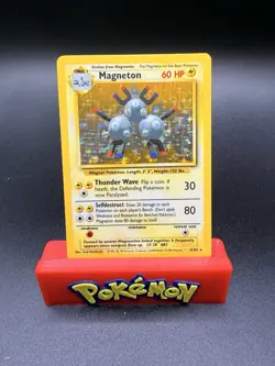Pokemon Magneton Base Set Holo Rare Card 9/102 60HP WOTC 1999 English MINT/NM - Image 1