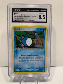 CGC 8.5 Marill EX Team Rocket Returns 68/109 Reverse Holo Stamped Pokemon Card - Image 1