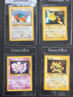 WB Presents POKEMON The First Movie BLACK STAR PROMO SET of 4 cards 1999 NM/M - Image 1