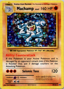 Machamp 59/108 XY Evolutions Holo Rare Pokemon Card - LP - Image 1