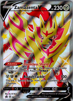 Zamazenta V - SWSH293 - Pokemon Sword & Shield Promo Ultra Rare Holo Card NM - Image 1